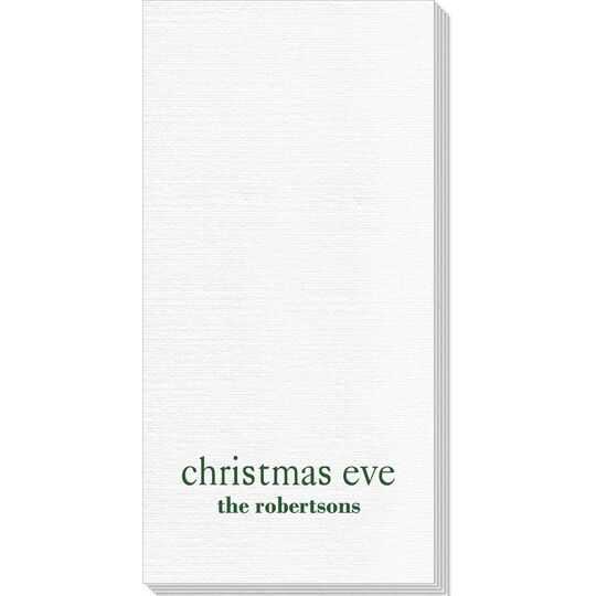 Big Word Christmas Eve Deville Guest Towels